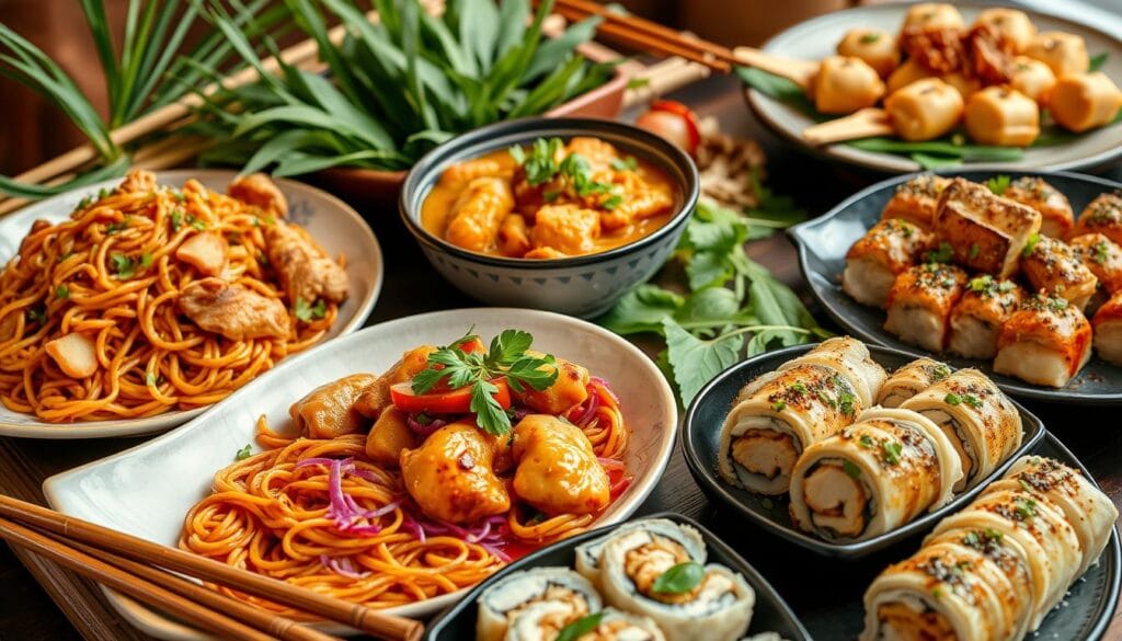 Asian-inspired chicken dishes Asian-inspired chicken dishes