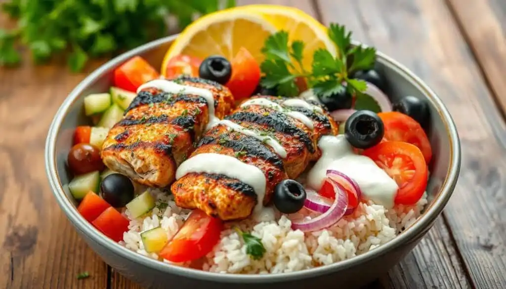 Greek chicken bowl