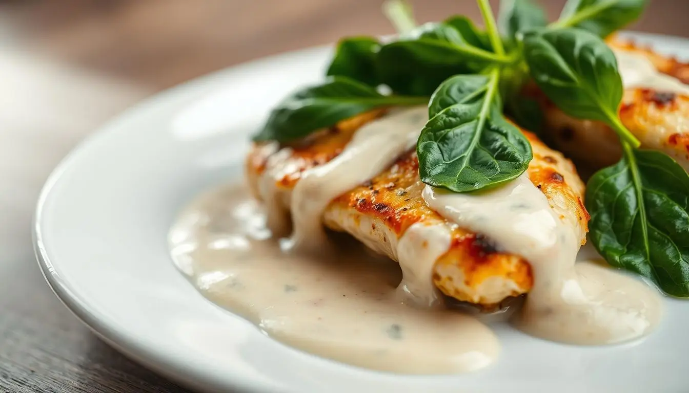 Creamy Garlic Chicken with Spinach
