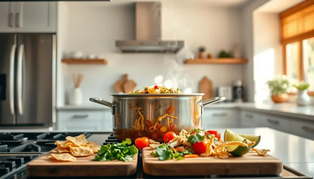 Chicken Taco Soup Cooking Process