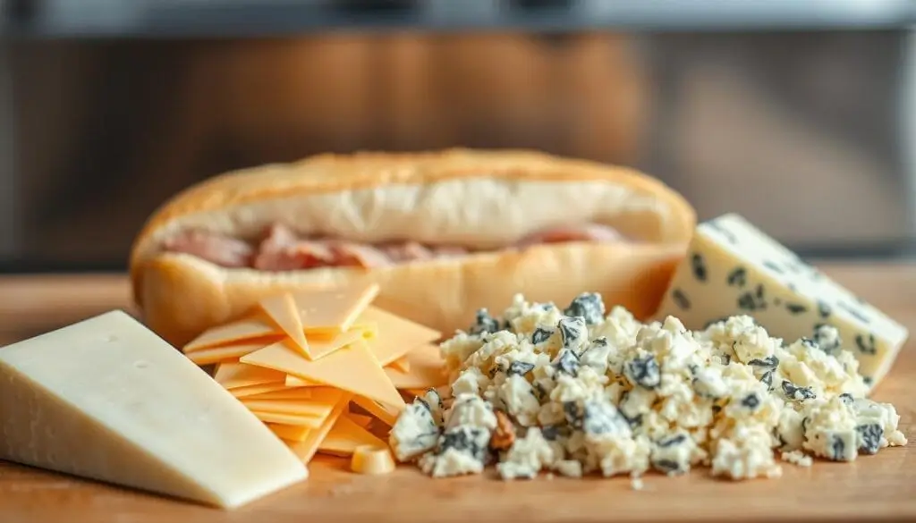Cheese selection for chicken philly cheesesteak