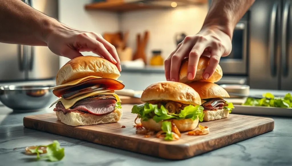 Homemade Roast Beef Sliders Preparation