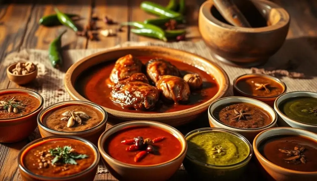 Mexican mole sauce variations