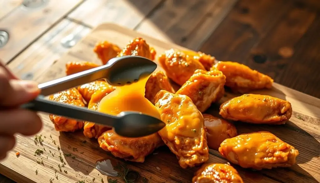 Preparing Cowboy Butter Chicken Wings