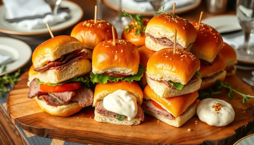 Roast Beef Sliders Party Platter
