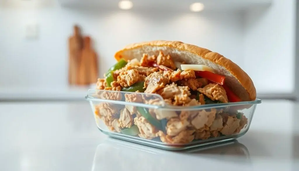Storing Chicken Philly Sandwich Leftovers