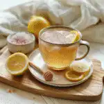 Japanese Pink Salt Recipe in a warm wellness drink