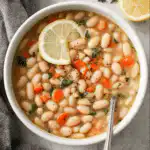 Greek White Bean Soup with lemon and olive oil