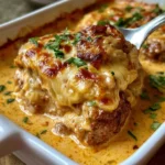 Creamy garlic butter chicken served with herbs and vegetables